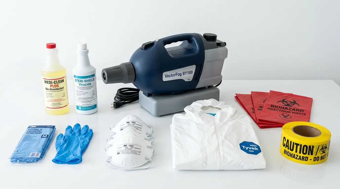 Professional biohazard remediation crew working in West Babylon